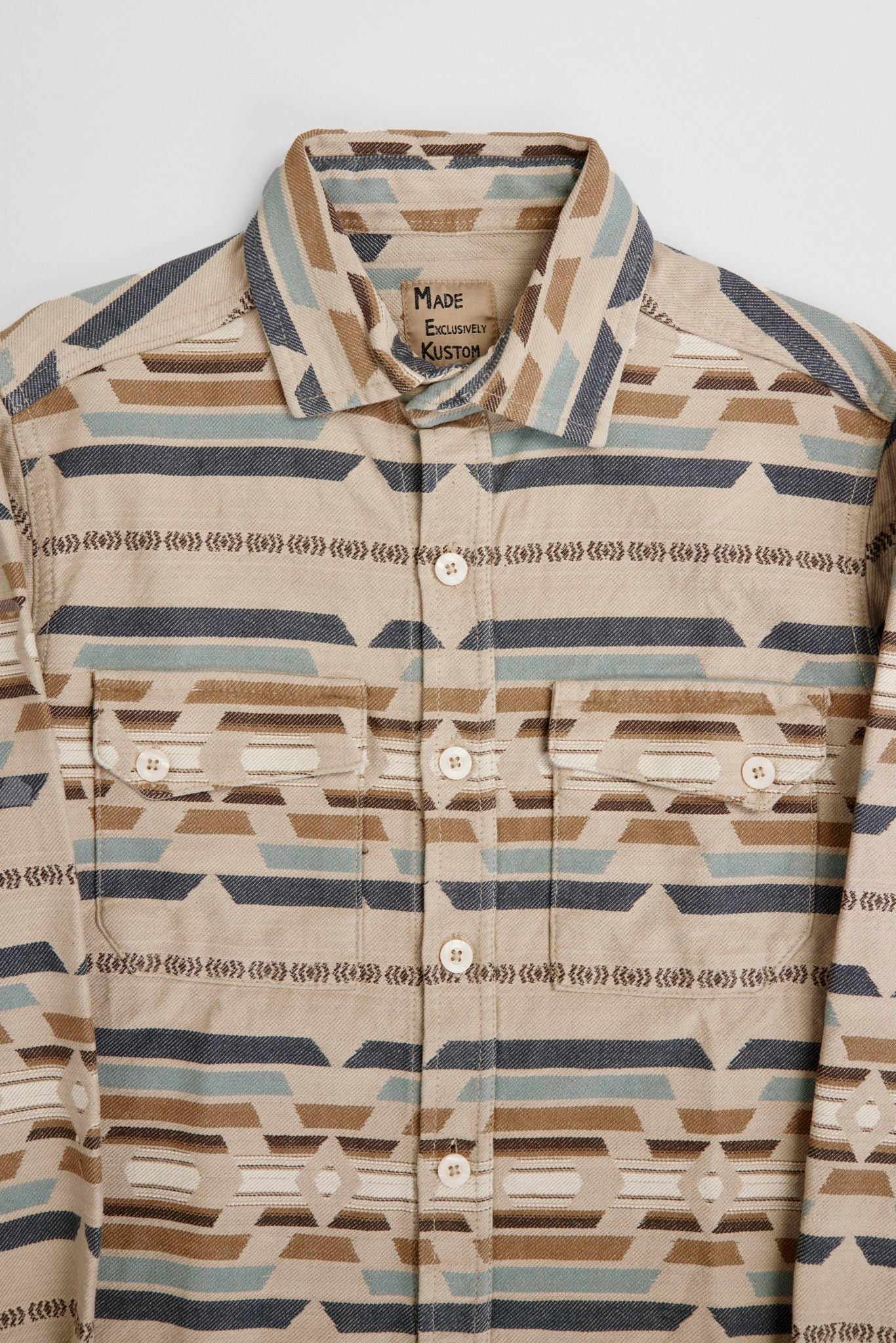 M205TL1001 KHAKI BUTTON DOWN SHIRTS
