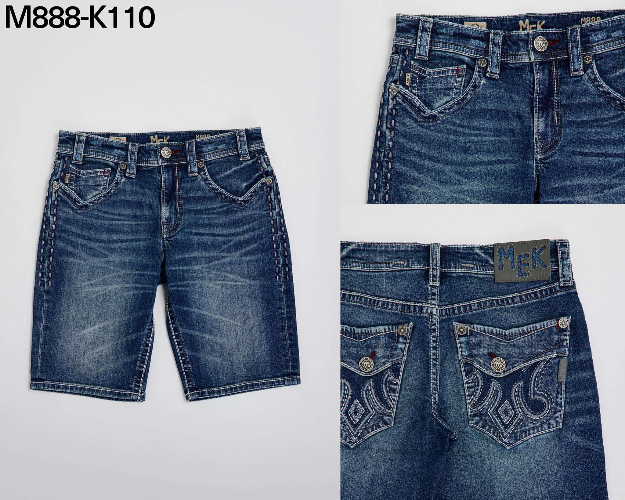 M888-K110 KRIS 110 DENIM SHORTS