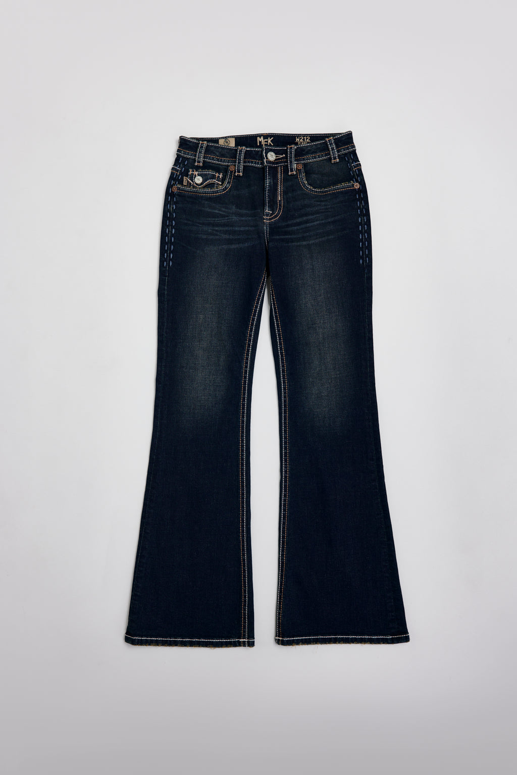 Megan Dark Blue Mid-Rise Flare Jeans