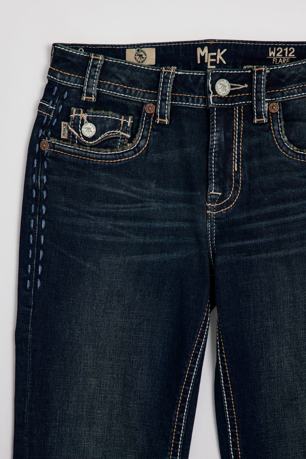 Megan Dark Blue Mid-Rise Flare Jeans