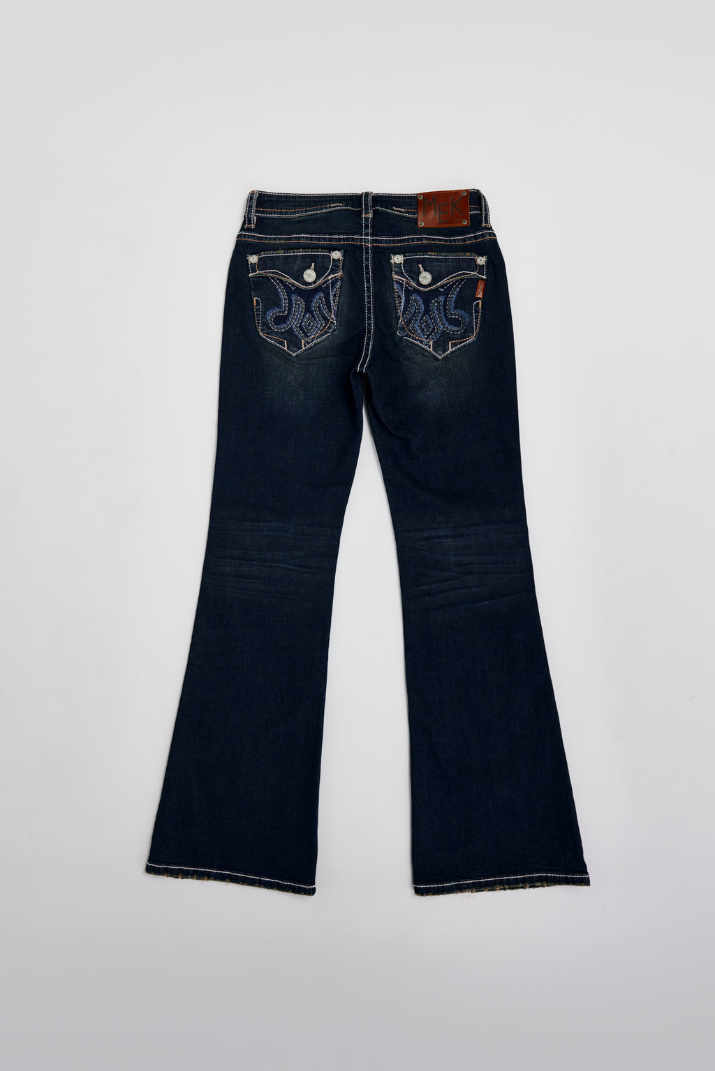 Megan Dark Blue Mid-Rise Flare Jeans