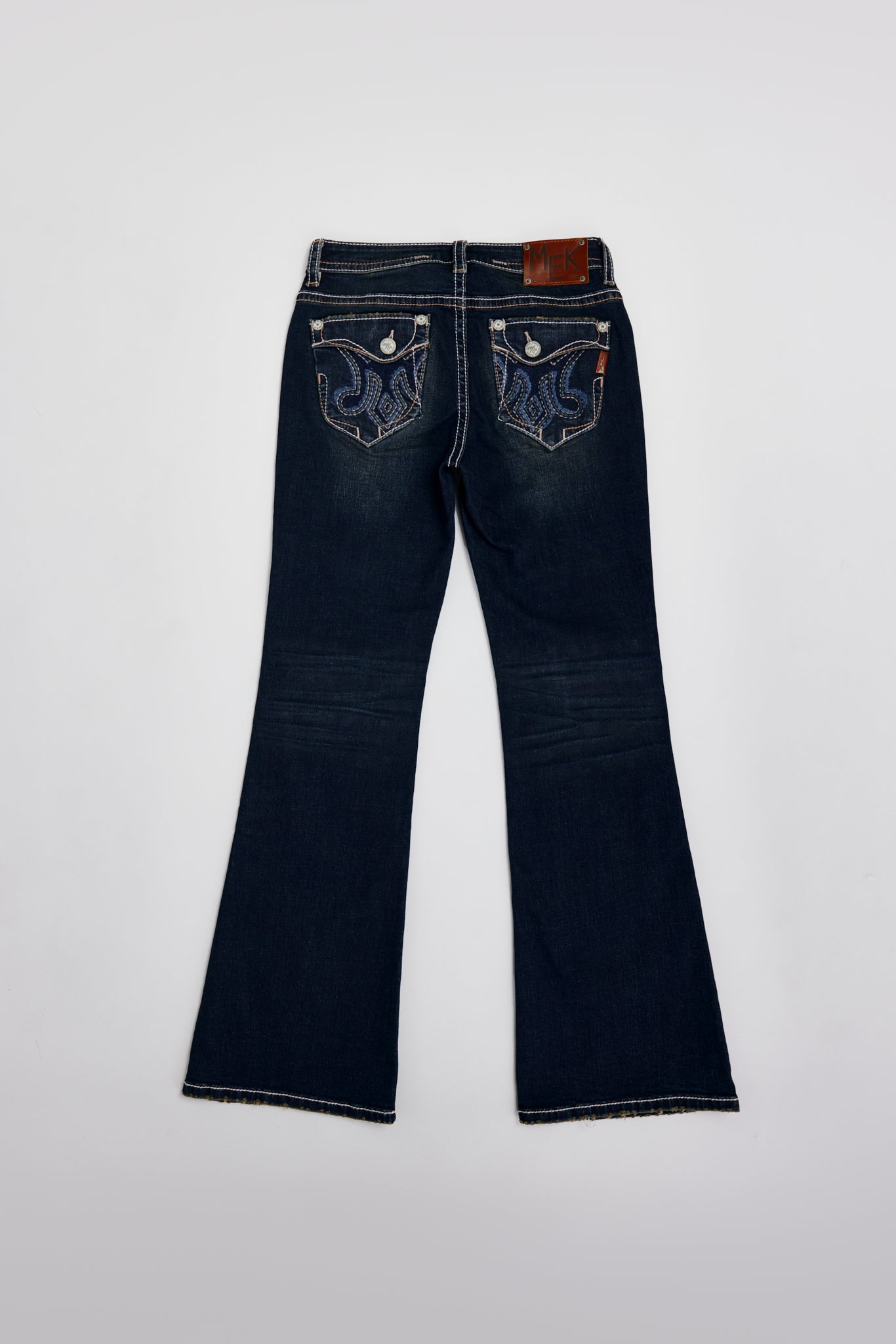 Megan Dark Blue Mid-Rise Flare Jeans