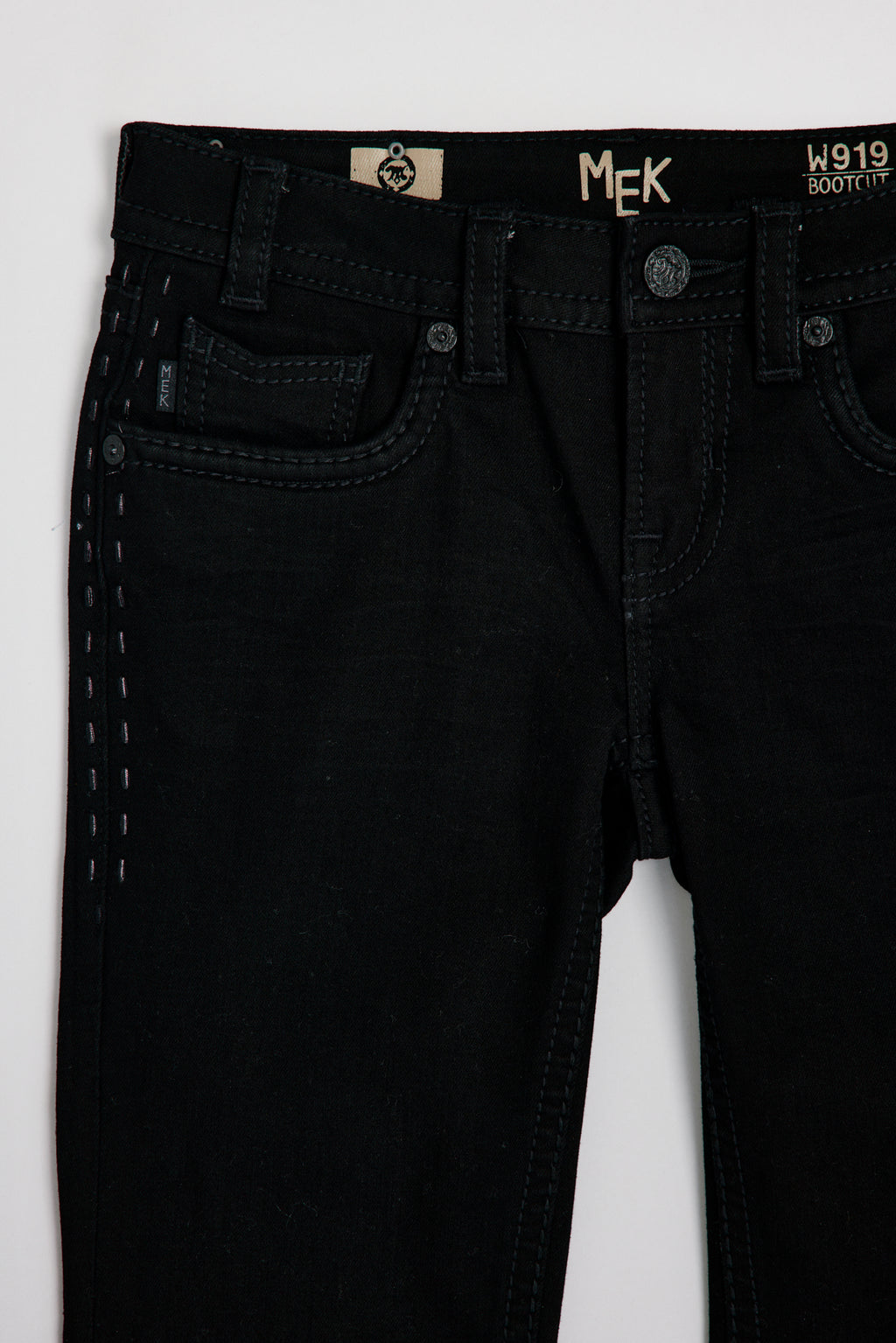 Kendall Black Low-Rise Bootcut Jeans