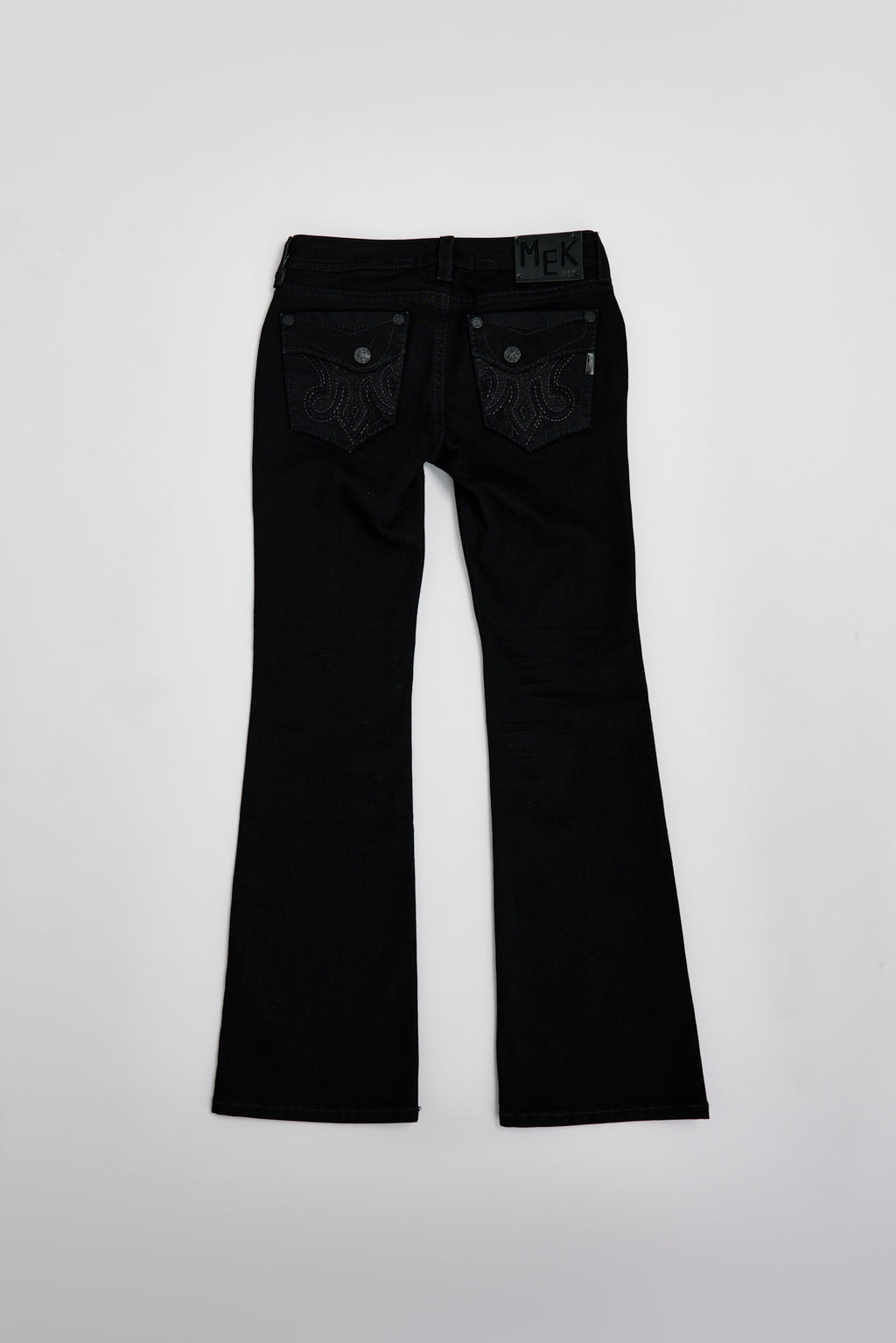 Kendall Black Low-Rise Bootcut Jeans