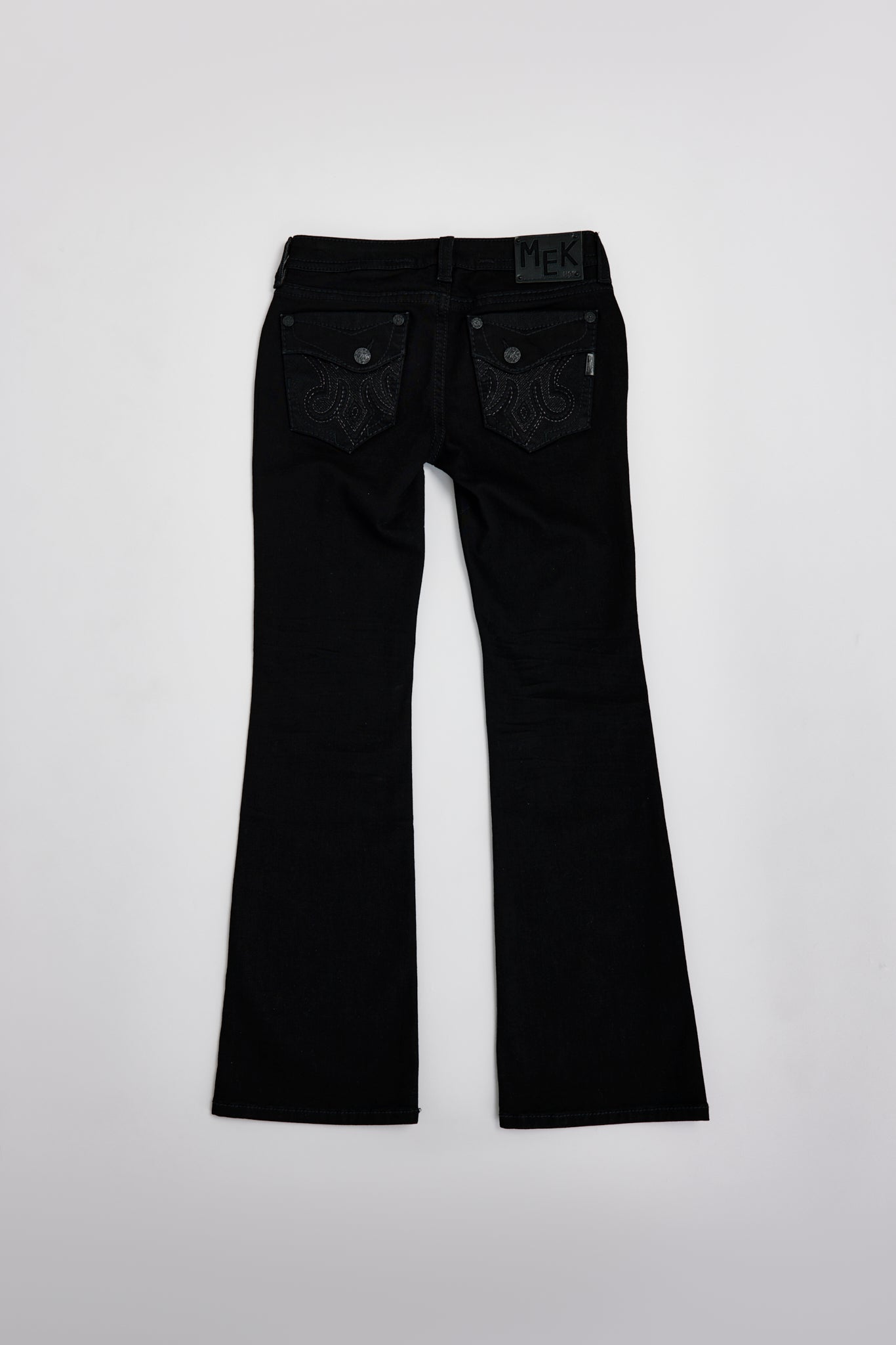 Kendall Black Low-Rise Bootcut Jeans