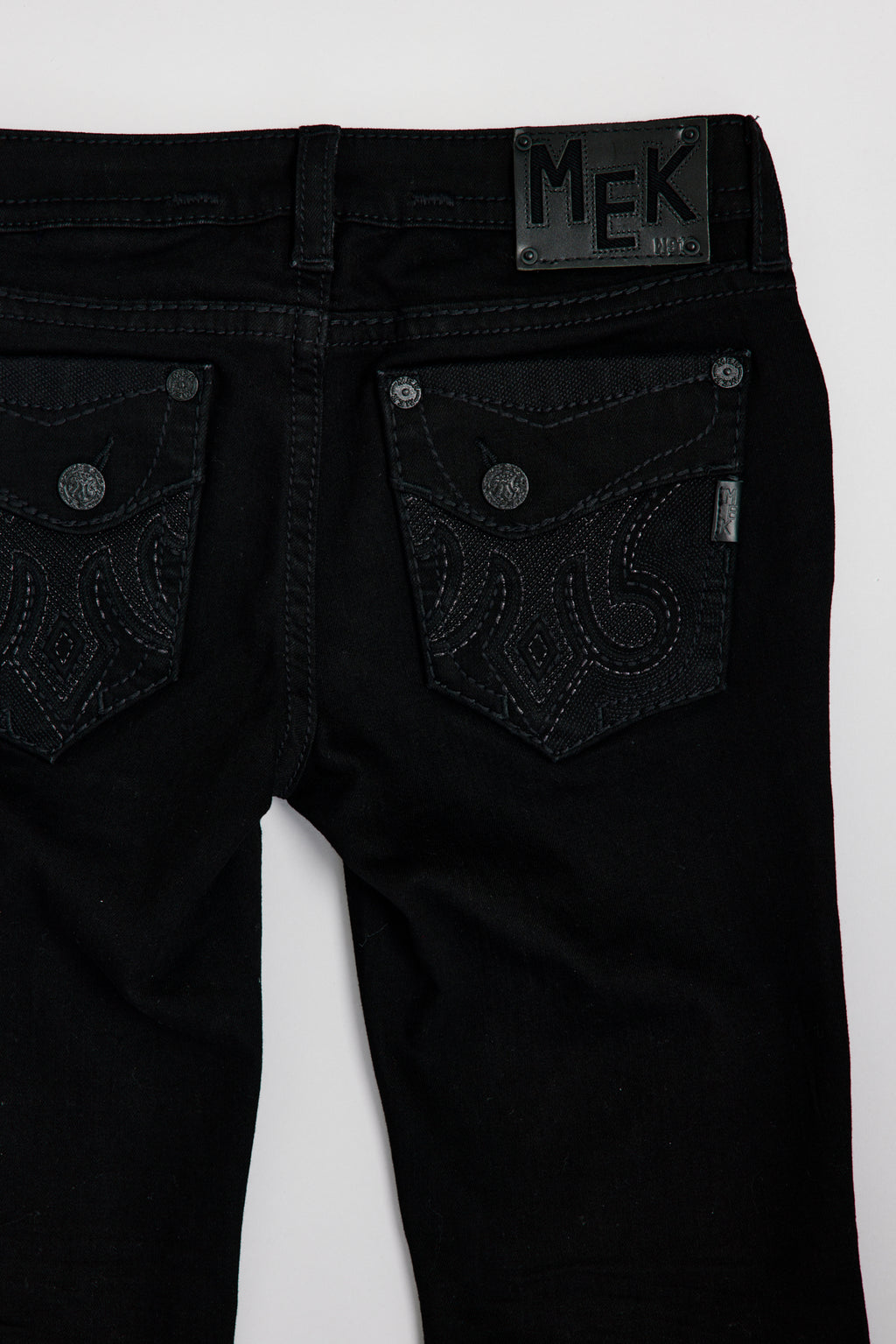 Kendall Black Low-Rise Bootcut Jeans