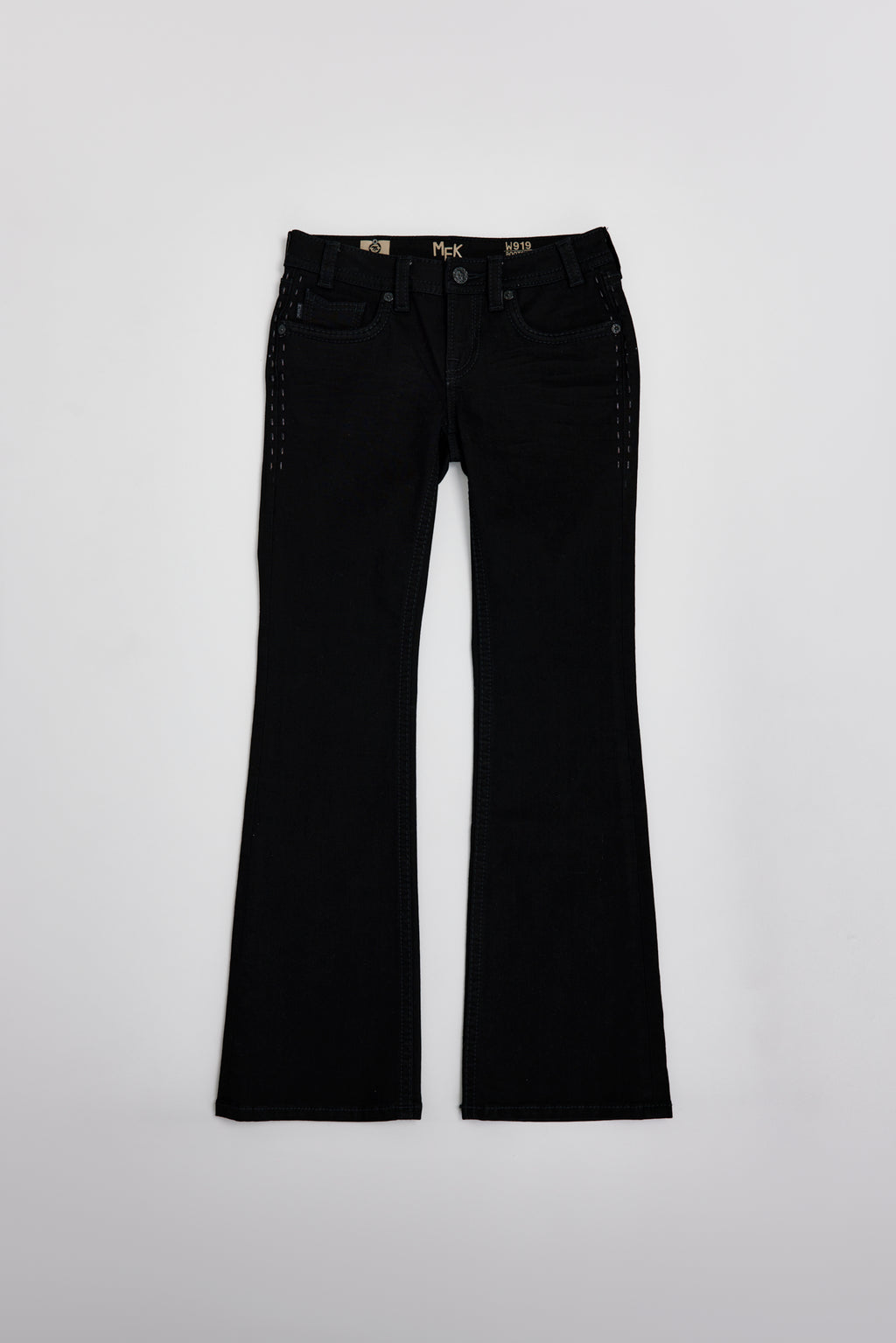 Kendall Black Low-Rise Bootcut Jeans